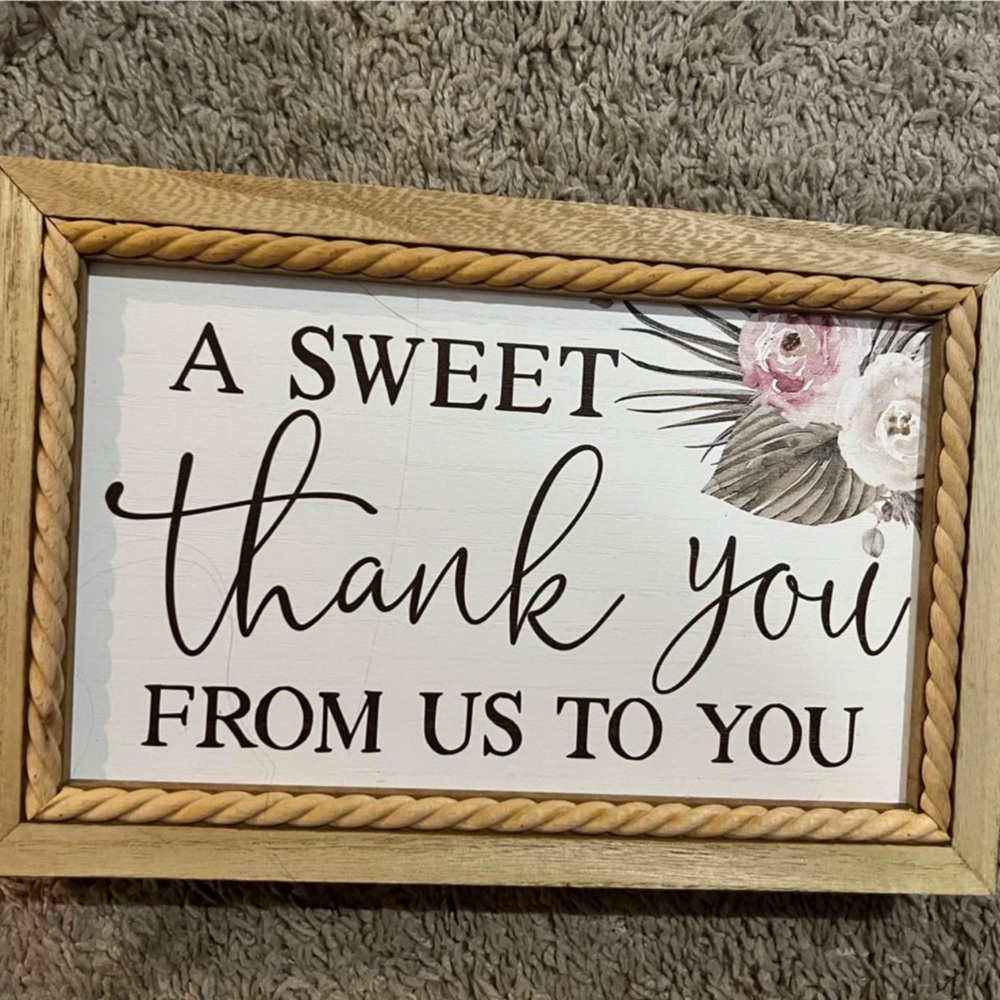 Wedding decor dessert table sign